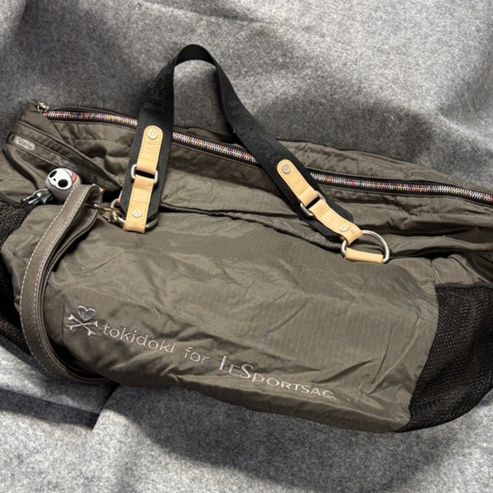 Vintage Tokidoki for Lesportsac Luna grey black Duffle Bag